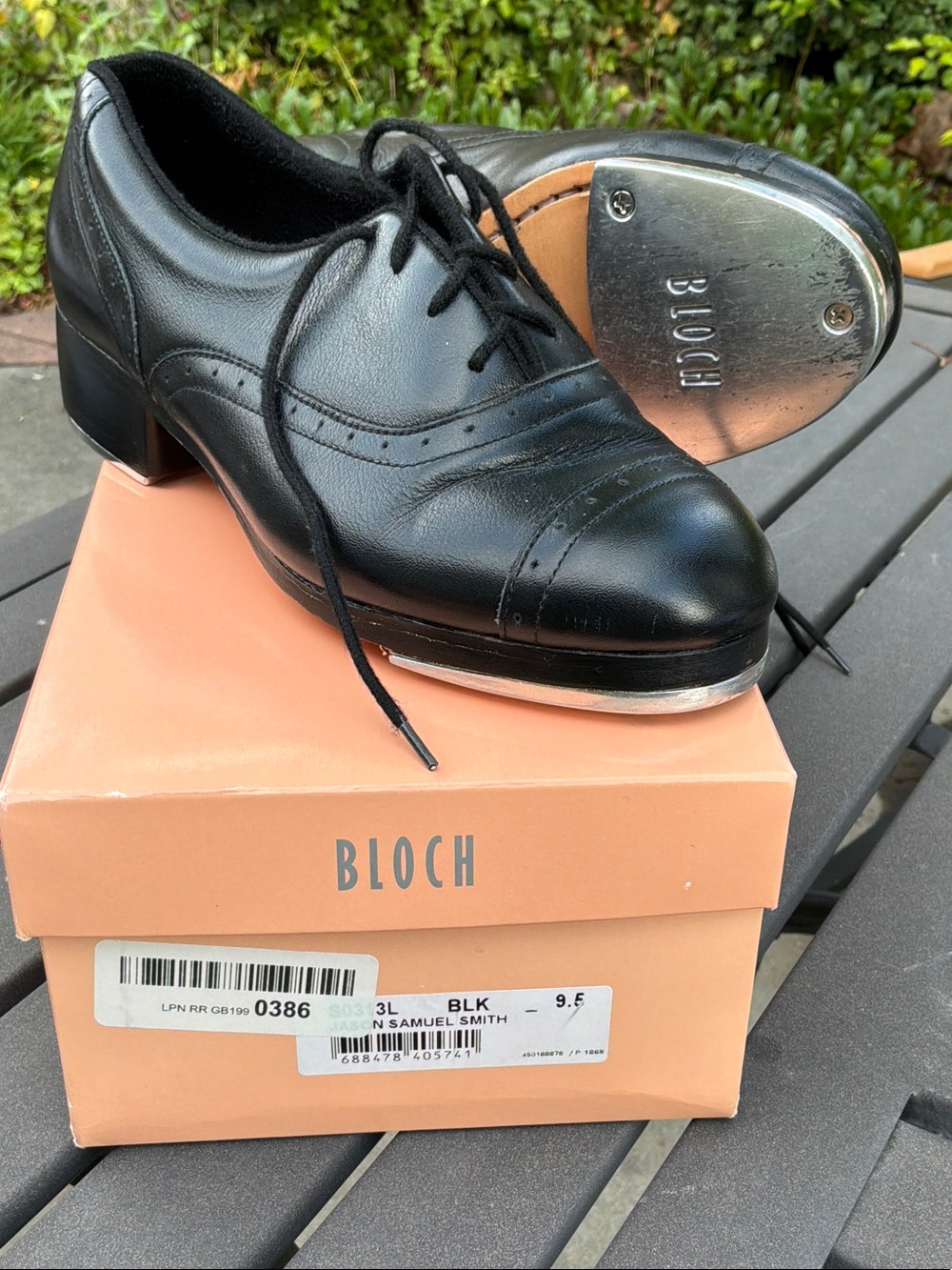 Women’s JASON SAMUEL SMITH Bloch Tap Shoes - Black Leather - Size 9.5